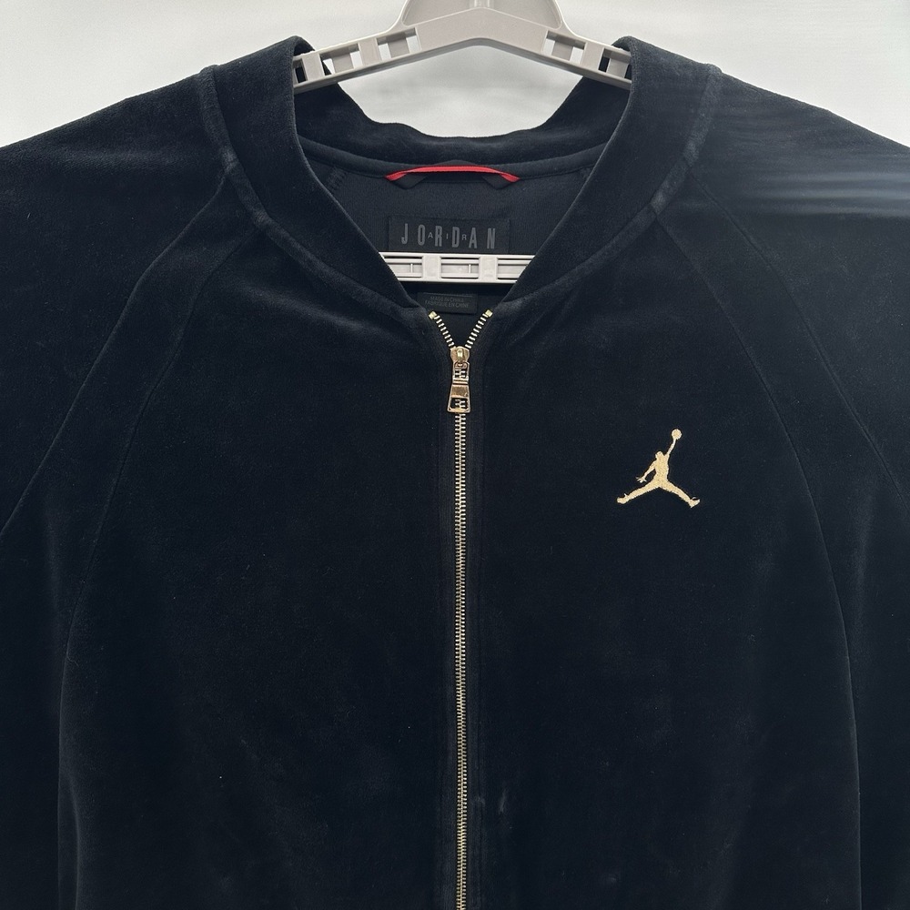 Nike Air Jordan Track Jacket Mens XXXL 3XL Black Jumpman Velour ZipUp AH2357-010 - Picture 15 of 16